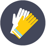 cleaning gloves icon