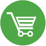shopping cart cleaning icon